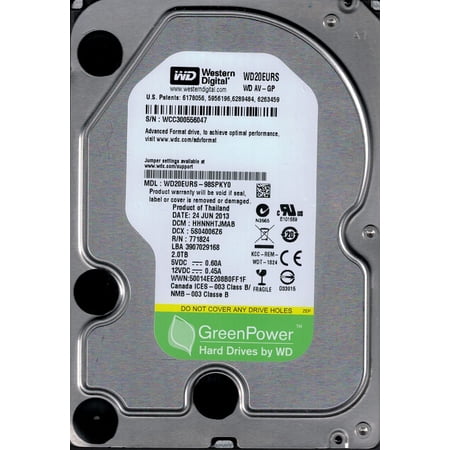 WD20EURS-98SPKY0 DCM: HHNNHTJMAB WCC30 Western Digital 2TB