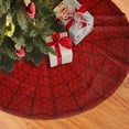 thumbnail image 2 of Guvpev Red Spider Web Christmas Tree Skirt 30" Winter Holiday Tree Mat Holiday Indoor Xmas Party Decorations Home Decor, 2 of 9