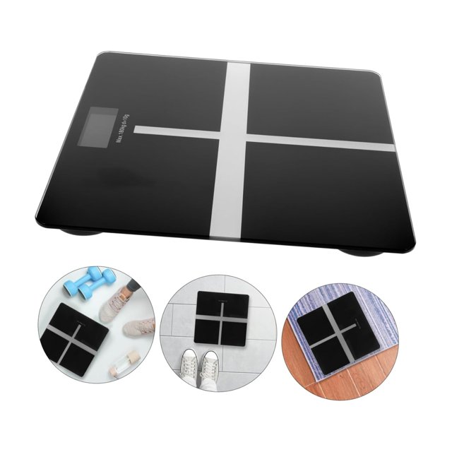 Toytexx Digital Bathroom Weight Scale with Tempered Glass Platform, High-Accuracy Sensors, Slim Modern Design, Easy-to-Read LCD Display for Home Fitness and Daily Weight Tracking