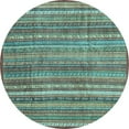 thumbnail image 1 of Ahgly Company Indoor Round Abstract Light Blue Modern Area Rugs, 8' Round, 1 of 4