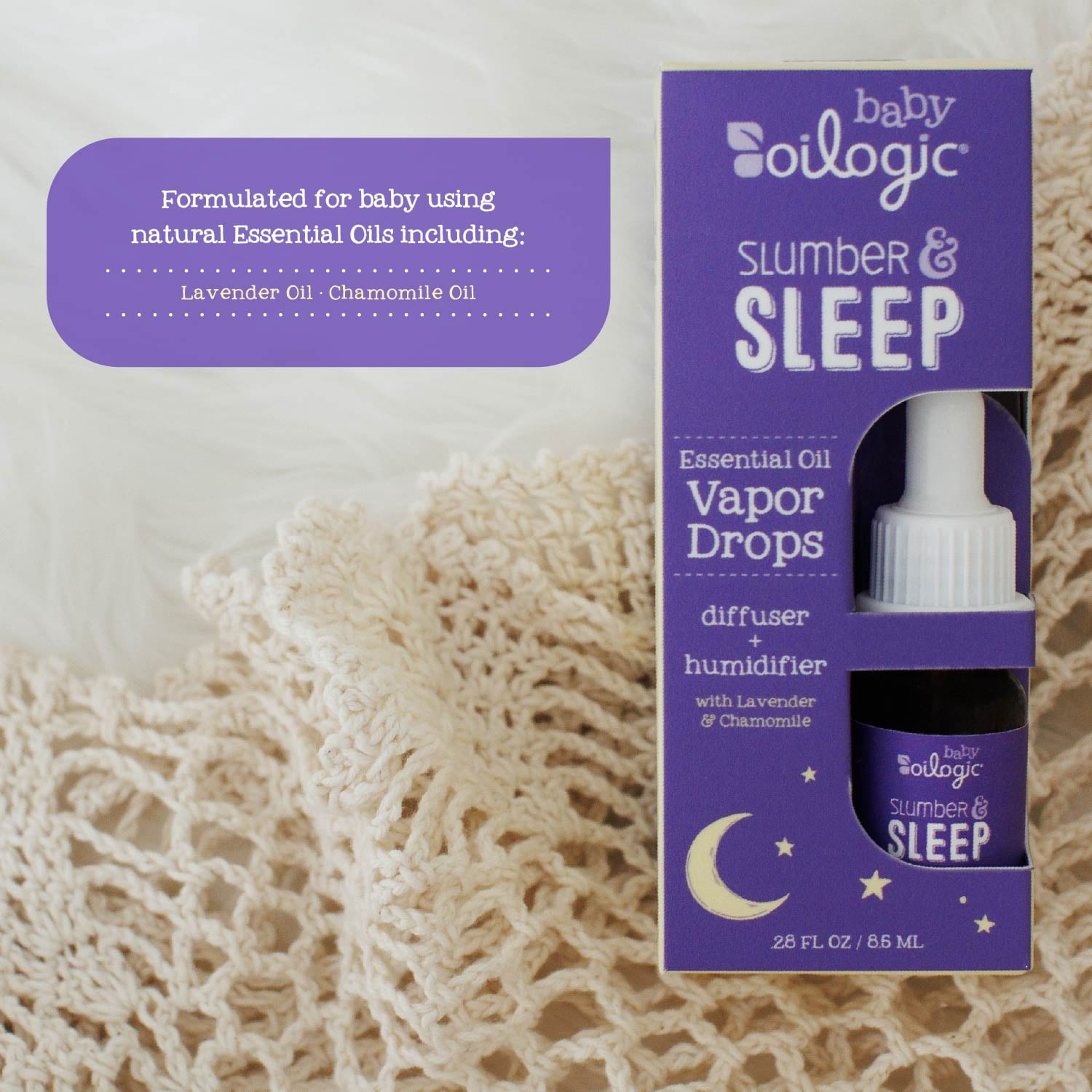 Oilogic Baby Slumber & Sleep Essential Oil Vapor Drops, Lavender 0.28 fl oz