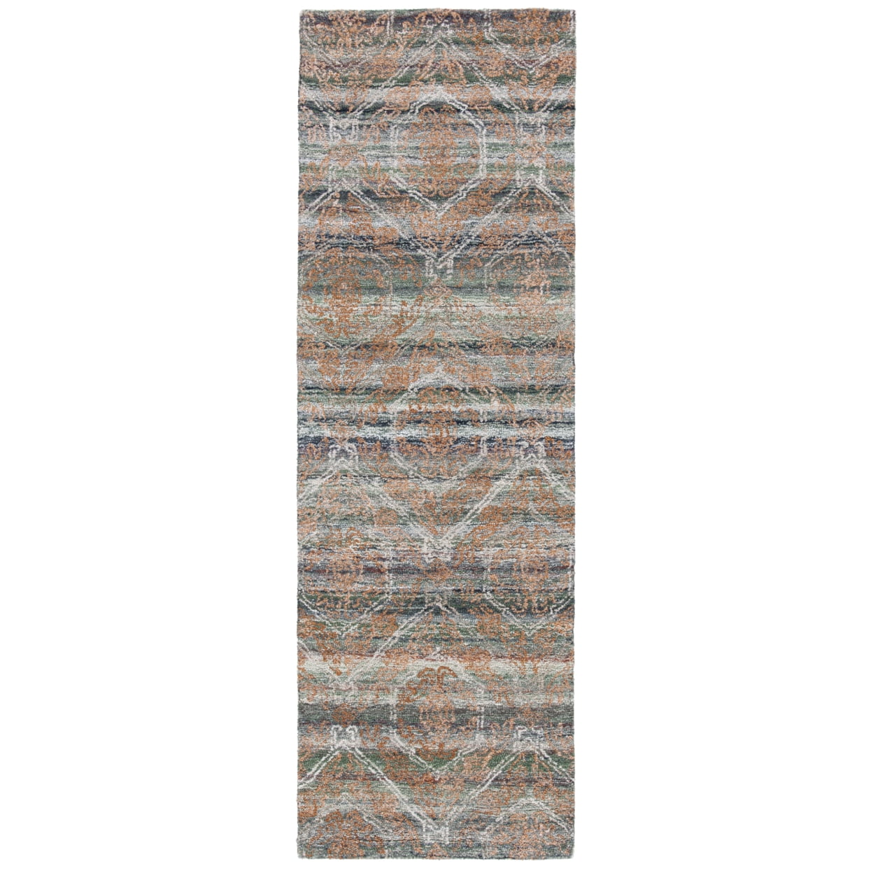 SAFAVIEH Marquee Esmond Geometric Area Rug, Grey/Rust, 8' x 10'