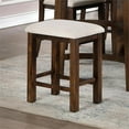 thumbnail image 5 of Furniture of America Ena Rustic Wood Padded Counter Stool in Oak (Set of 2), 5 of 6