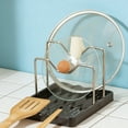 thumbnail image 1 of Space-Saving Kitchen Rack with Two-in-One Lid and Spoon Holder Stainless Steel Lid Rack for Countertop Organization and Quick Cleaning -Function Drying Rack for Kitchen, 1 of 5