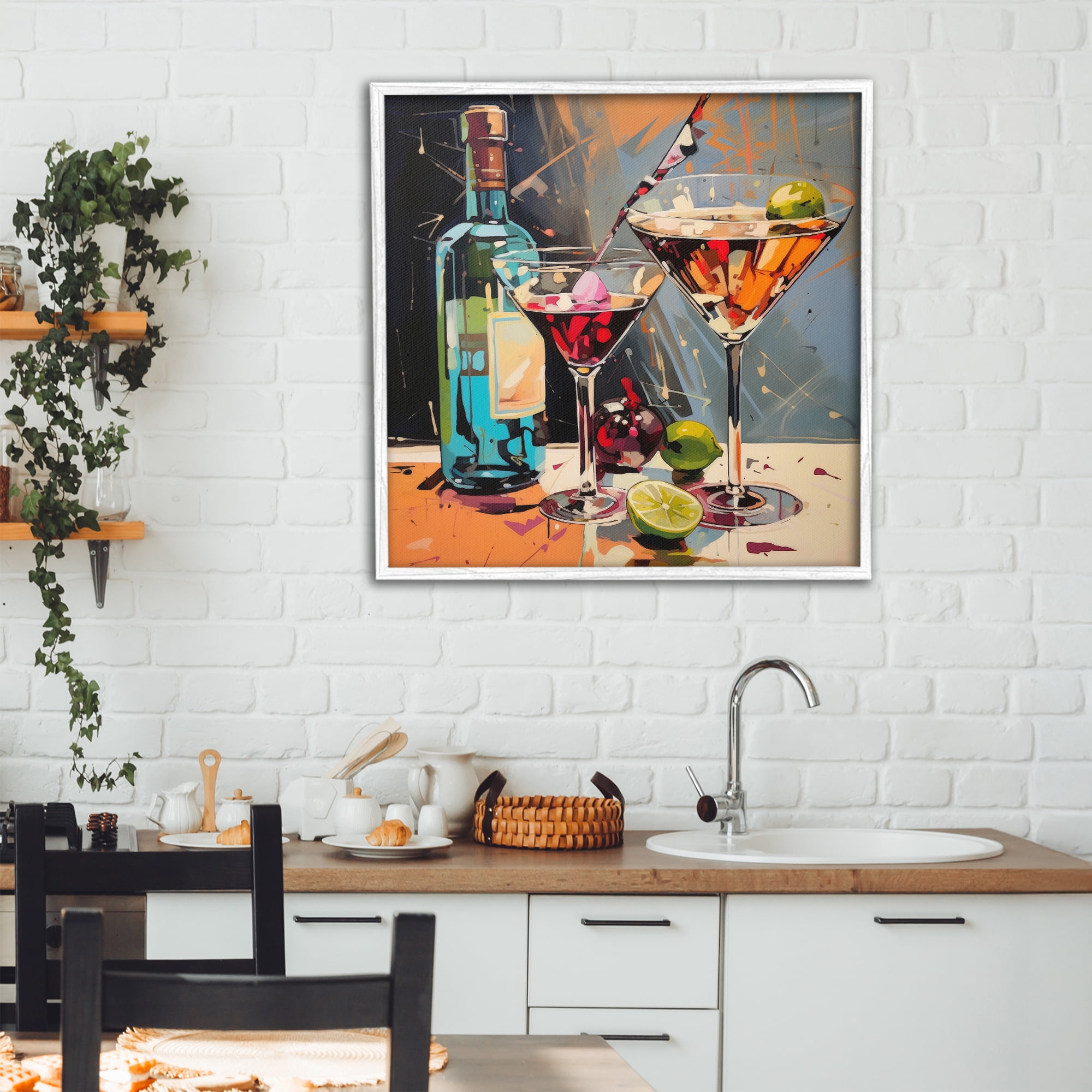Stupell Industries Every Sip of Martini Night White Framed Giclee Art, design by Lazar Studio