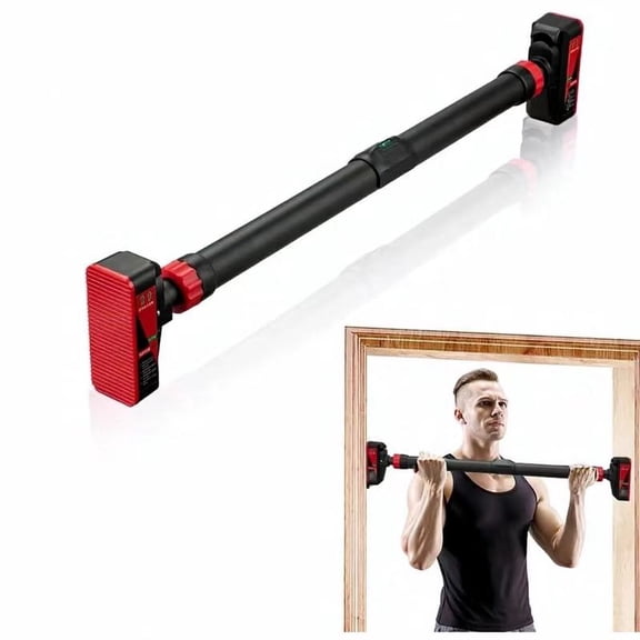 Pull Up Bar For Doorway,Strength Training Chin Up Bar Without Screws,Adjustable No Screws Chin Up Bar For Home Gym,440 LBS Max Load,With Level Meter & Anti-Slip Design For Strength Training