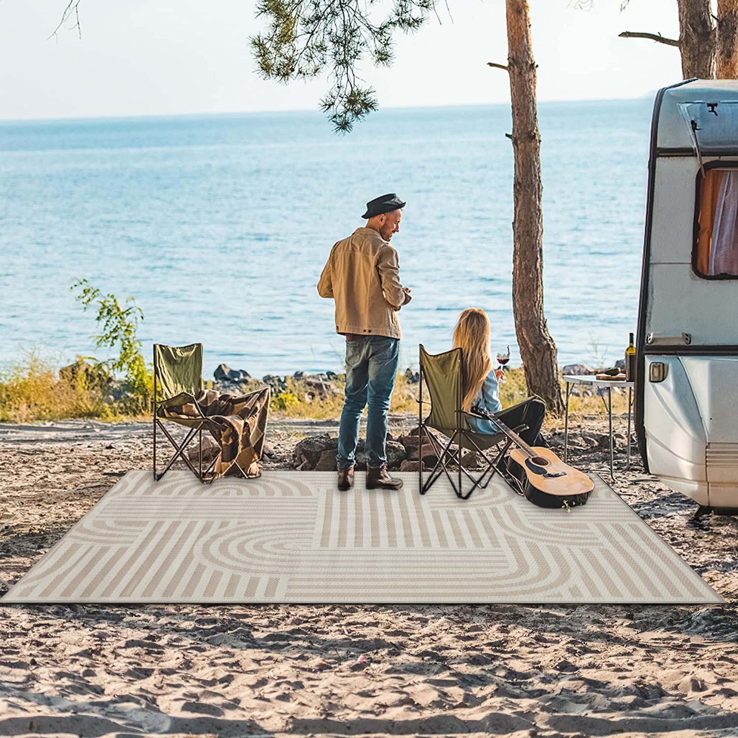 Tapis de plage Mainstays Geo