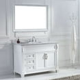 thumbnail image 5 of Victoria 48" Single Bath Vanity in Gray with White Marble Top and Square Sink with Brushed Nickel Faucet with Matching Mirror, 5 of 8
