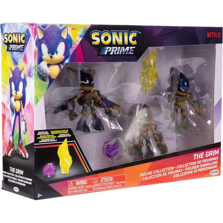 Sonic Prime Grim-Themed Mini Figure 3-Pack with Sonic, Knuckles