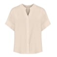 thumbnail image 4 of Summer Tops for Women, Shirts for Women, Stylish Women Shirts Elegant V Neck Tops Button Down Fashionable Blouses Casual Wear Summer Lightweight Long Sleeve, 4 of 4