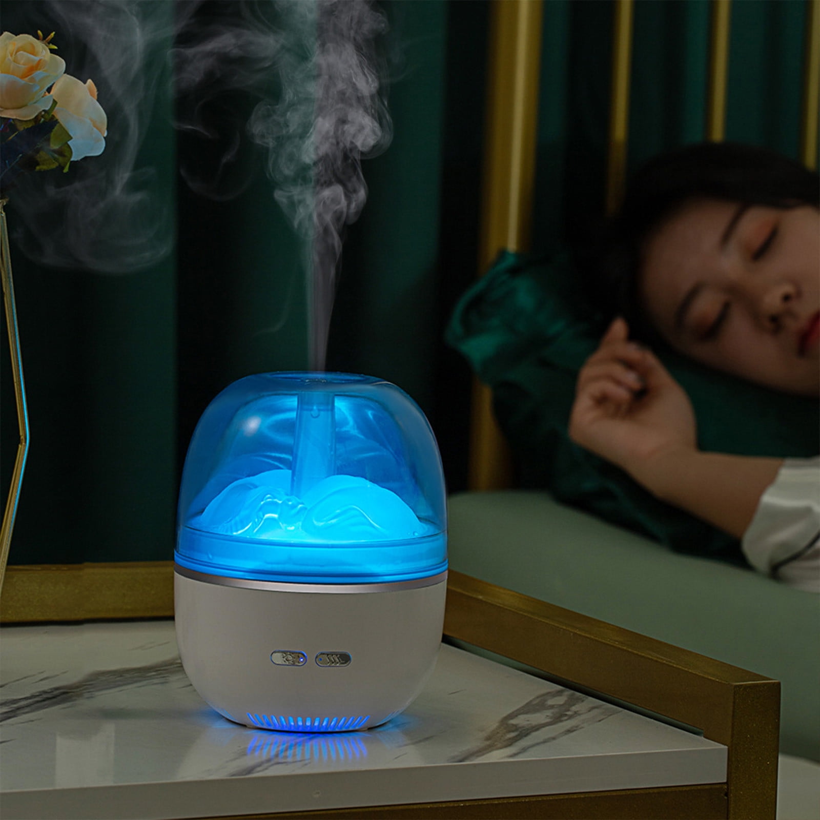 WQQZJJ Humidifiers For Bedroom Large Room Home Warm For Mist Top Desk Humidifiers Essential Oil Diffuser Quiet With Mist Humidifiers For Home Small Humidifier