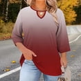 thumbnail image 2 of Posijego Womens Plus Size Tops 3/4 Sleeve Casual Dressy Blouses Spring Casual T-Shirts Summer Tee Loose Tunic Tops, 2 of 7