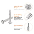 thumbnail image 4 of 30pack M4 x 25mm Button Head Torx Security Sheet Metal Screws with T20 Bit, 4 of 6