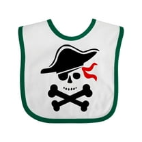 Inktastic Pirate Skull and Cross Bones Boys or Girls Baby Bib