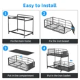 thumbnail image 6 of VAVSEA 2 Pack Metal Under Sink Organizers and Storage, 2 Tier Under Double Sliding Cabinet Organizer for Kitchen, Bathroom, Black, 6 of 9