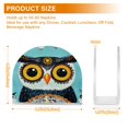 thumbnail image 3 of Qxltty Big Head Owl Acrylic Napkin Holder Set of 1 Transparent Dining Table Kitchen Cafeteria Home Decor 4.1x4.9x1.97in, 3 of 9