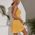 thumbnail image 7 of SOMER Women’s Summer Dresses Midi Sundress Square Neck with Pocket Sleeveless Boho High Waist A-Line Flowy Dress Casual Beach Vacation Yellow XL, 7 of 7