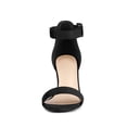 thumbnail image 6 of BLISSFUL STEP Woman's Sandals Block Heels Ankle Strap Open Toe Sandals Black 7, 6 of 6