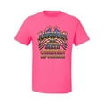 thumbnail image 2 of Wild Bobby, American By Birth Christian By Choice USA Flag Inspirational/Christian Men's Graphic T-Shirt, Neon Pink, Small, 2 of 3