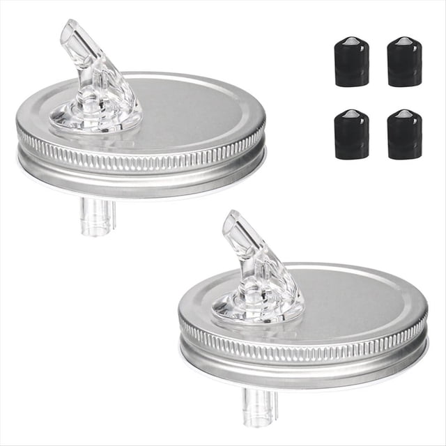Paquete de 2 Tapas de Boca para Tarro , de 8,6 cm (3,4 Pulgadas) para Latas Estándar de Refrescos, Bebidas y Cerveza.