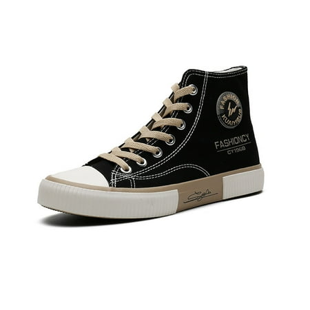 

Men‘s High Top Lace Up Canvas Shoes Breathable Lightweight Casual Shoes Men‘s Sneakers Spring And Summer