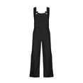 thumbnail image 4 of aidice Summer Overalls for Women Casual Tie Adjustable Strap Backless Side Split Solid Color Pants Jumpsuits, 4 of 6