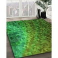thumbnail image 3 of Ahgly Company Machine Washable Indoor Rectangle Transitional LimeGreen Area Rugs, 8' x 10', 3 of 7