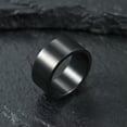 thumbnail image 5 of 10mm Men's Ancient Silver/Gold/Black Brushed Band Stainless Steel Ring Size 7-12, 5 of 9
