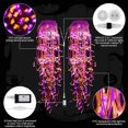 thumbnail image 3 of 1280 LED Halloween Lights Outdoor Waterproof Fairy String Lights with 240 Drops 131ft 8 Modes iciclelights Timer Memory Halloween Decorations for Home Window Indoor Holiday (Orange+Purple), 3 of 8