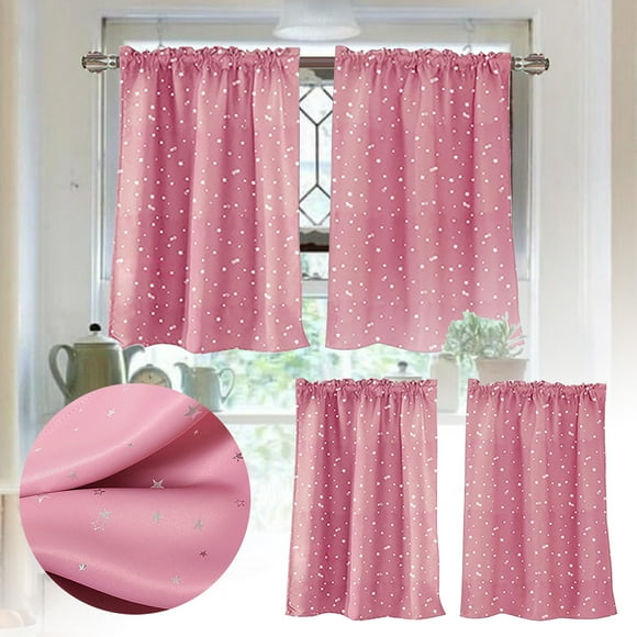 Star Curtains Short Curtains Small Curtains Rod Curtains Kitchen Coffee Curtains Bedroom Curtains Lace Curtains 29 X 36 Inch 2 Panels