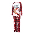 thumbnail image 3 of Elippeo Family Matching Christmas Pajamas, Baby Romper/Letter Santa Print Tops and Elk Christmas Tree Print Plaid Pants Sleepwear Set, 3 of 10