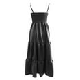 thumbnail image 6 of outfmvch black dresses for women maxi dress casual boho sleeveless strap smocked tiered long beach sun dresses womens dresses fall dresses, 6 of 7