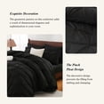 thumbnail image 3 of 7 Pieces Pinch-Pleated Comforter Set, Black Queen Size, 3 of 6