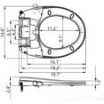 thumbnail image 1 of Ourlova Siège de Toilette Rond 17” Auto-Nettoyant avec Double Buses, Pression de Pulvérisation et Position, 1 of 7