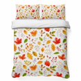 thumbnail image 2 of 3 Pieces King Quilt Set,Fall Maple Leaf Seamless Soft Bedding Sets with 1 Quilt & 2 Pillow Shams,Rustic Thanksgiving Autumn Leaves Summer Bedspread Lightweight Coverlet Comforter for All Season, 2 of 9