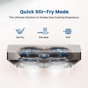 FOTILE Pixie Air UQG Stainless Steel Under Cabinet Range Hood, 850 CFMs Kitchen Over Stove Exhaust Vent with LED Lights Dual AC Motors, Motion Control and Touchscreen