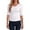 A-White1441, variant on Womens Slim Fit V Neck Tees Three Quarter Sleeve Form Fitting Tops Casual Daily Office Blouses