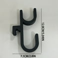 thumbnail image 3 of Wisewang 4piece Wheelchair Golf Boat Truck Car Umbrella Holder Clip Hook For Seat Stroller Car Umbrella Hook Black Double Hook 4pcs, 3 of 6