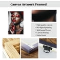 thumbnail image 4 of AVOI Red African American Wall Art Black Women Art Wall Decor Elegant Woman Canvas Prints Fashion Charm Girl Poster for Female Bedroom Home Unframe: 16x24in, 4 of 5
