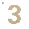 thumbnail image 1 of Gold Acrylic Numeral Door Plaque Modern Self-adhesive Door Plate Number Hotel Home Sticker Address House Drawer Sign Label, 1 of 1