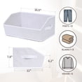thumbnail image 6 of DIMJ 6 Pack Boot & Shoe Boxes with Handles, White Non-Woven Fabric Open Home Storage Bins, Trapezoid Foldable Baskets for Bedroom Shelves and Home Organization, 6 of 10