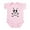 Petal Pink, variant on - Boston Terrier Crossbones Infant Bodysuit - Baby Light Bodysuit, Size Newborn - 24 Months