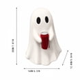 thumbnail image 3 of Halloween Cute Ghost Ghost Holding Coke, Ghost Coke Can Figurine Decor, Spooky Beverage Holder Figurine, Halloween Decorations for Tabletop, Party Decor (Silver), 3 of 8