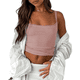 thumbnail image 3 of Top Corto Básico Sin Mangas con Tirantes Finos para Mujer Rosa M, 3 of 10