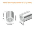 thumbnail image 2 of 200 Pcs Aluminum Crimping Loop Sleeves for 5/32" Diameter Wire Rope, Round Wire Rope Sleeve for Cable Line End, 2 of 6