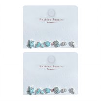 DESIGNICE 6Pcs Summer Earrings,Soft‑Rounded Corners Summer Earrings for Women,Alloy Material Stud Earrings for Women,Womens Earrings Trendy for Vacation,Style2