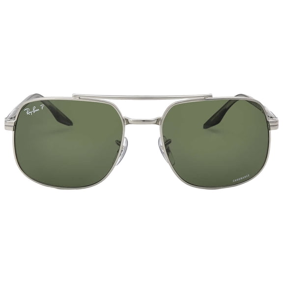 Ray Ban Polarized Dark Green Square Unisex Sunglasses RB3699 003/P1 56
