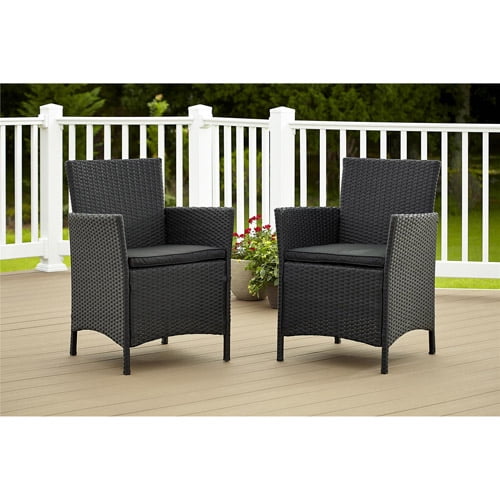 Cosco Outdoor Jamaica 2Piece Dining Chair Set, Black