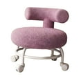 thumbnail image 4 of Rolling Stool with Backrest Low Rolling Seat Stepstool Shoe Stool Heavy Duty Stable Padded Seat Low Stool with Wheels for Living Room Sturdy Violet, 4 of 8