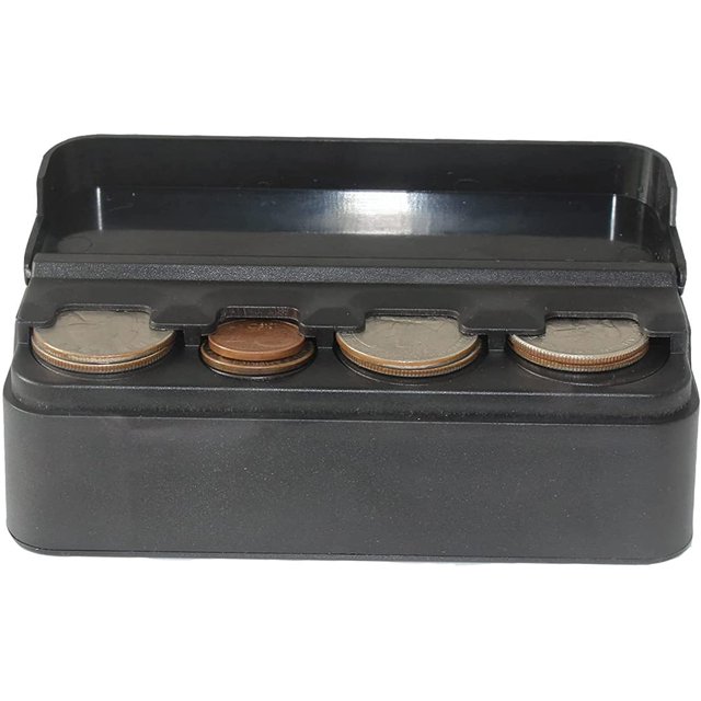 Juego de 2 monedero negro para coche, monedero, caja de almacenamiento, organizador de monedas, monedero de euro con tapa, bolsillo, monedero de euro para bolso portátil de coche (11,5*4*3,5 cm) ShuxiuWang 8390612916250
